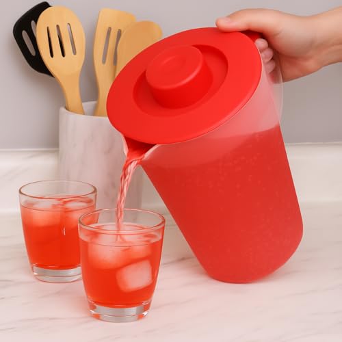 Water Pitcher with Lid 1 Gallon Pitcher BPA Free & Phthalate Free