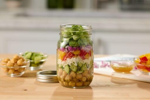 Regular Mouth Glass Mason Jars with Lids and Bands (Clear / 16 Oz (Pack of 4))