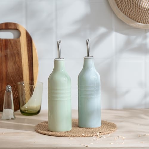 16oz Oil Dispenser Bottle (Light Blue and Light Green / 2 Pieces (Jupiter))