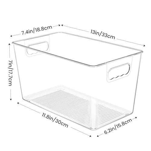 8 Pack Clear Storage Bins (8 Count)