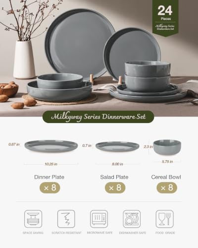 Milkyway 24 Piece Stoneware Dinnerware Set