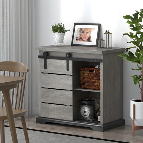 Sideboard Coffee Bar Cabinet (White)