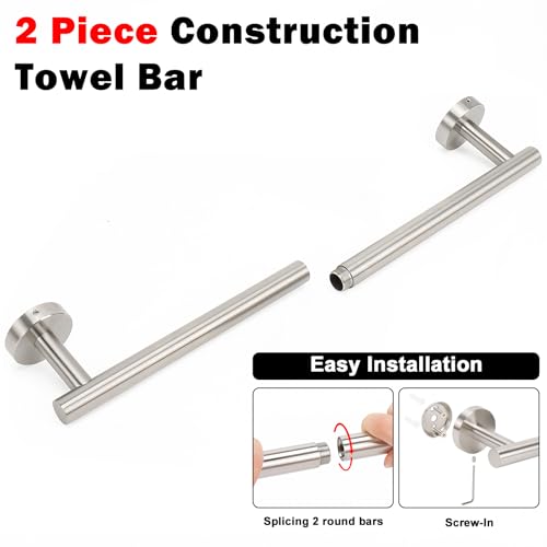 Bath Towel Bar (Brushed Nickel / 20 Inch)