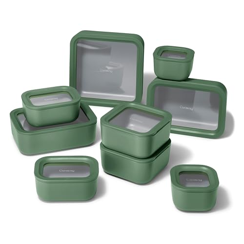 22 Piece Glass Food Storage Set (Sage / Food Storage Set (22x))