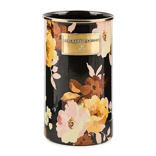 Enamel Utensil Holder (Brown Wild Rose)
