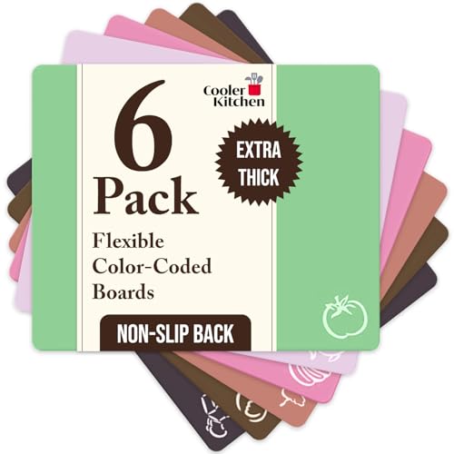 Flexible Plastic Cutting Board Mats for Kitchen (Pastel)