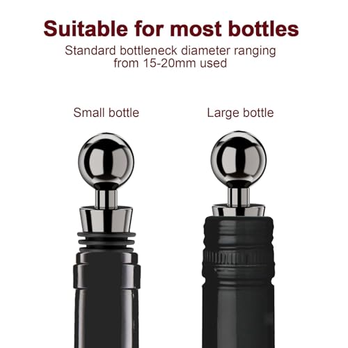 Vacuum Wine Bottle Stoppers 6Pcs (3 Count)