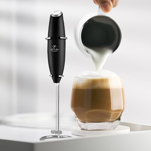 Zulay Premium Gift Milk Frother Set (Graphite Black / Gift Box Frother)