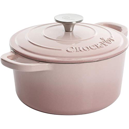 Artisan Round Enameled Cast Iron Dutch Oven (Blush Pink / 5-Quart)