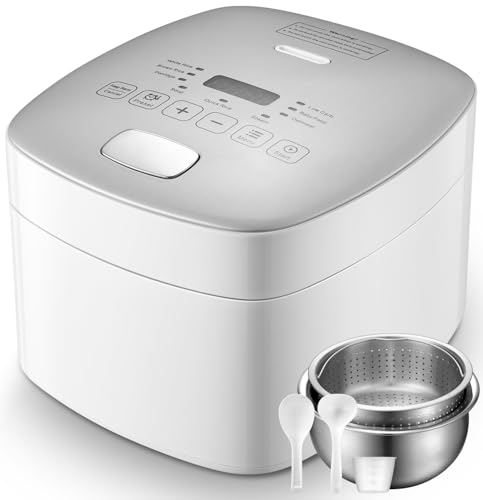Low Carb Rice Cooker Stainless Steel Inner Pot (Grey & White)