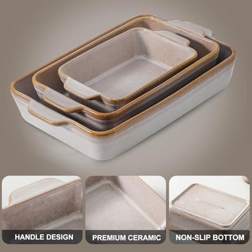 9x13 Baking Dish Set (Sand Color)