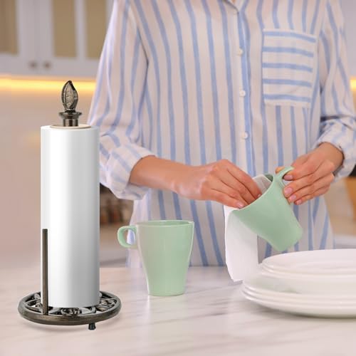 Cast Iron Paper Towel Holder (Leaf Coffee Gold)