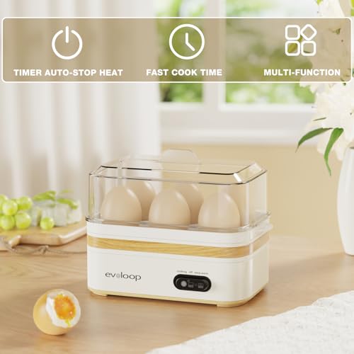 Rapid Egg Cooker Electric 6 Eggs Capacity (white)