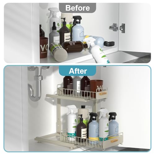 Under Sink Organizer (Double Layer / Grey-1 Pack)