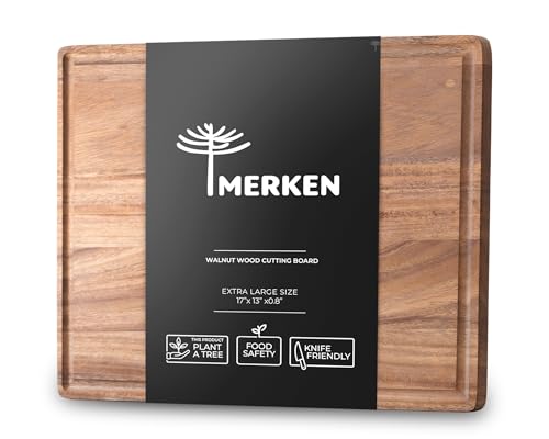 Large Walnut Wood Cutting Board (17"L x 13"W / Walnut)