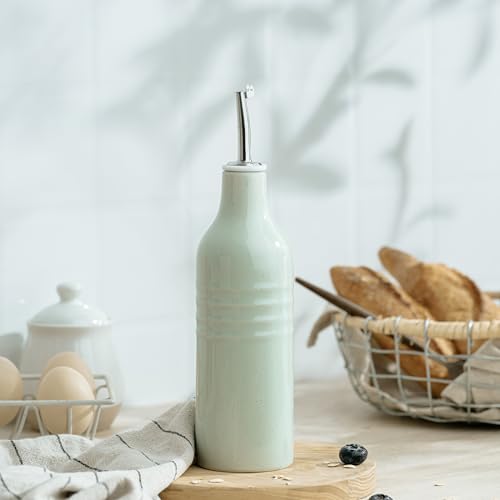 16oz Ceramic Oil Dispenser Bottle (Light Green / 1 Piece (Jupiter))