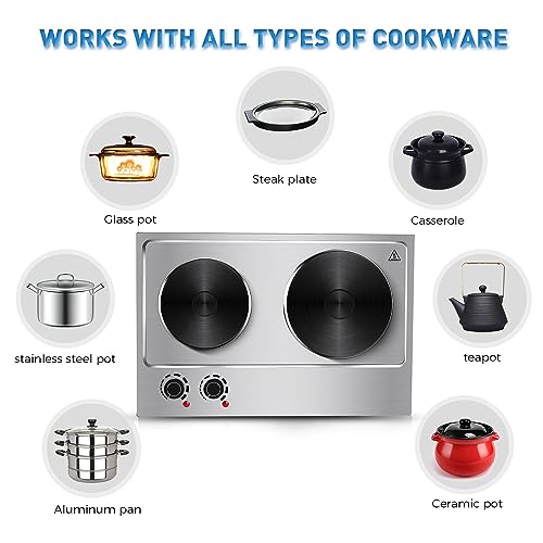 Electric Hot Plate (Matte Silver / Double)