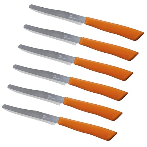 6 kitchen Knives Set (Orange)