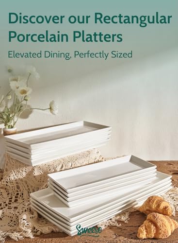 Rectangular Porcelain Platters (13.8 Inch)