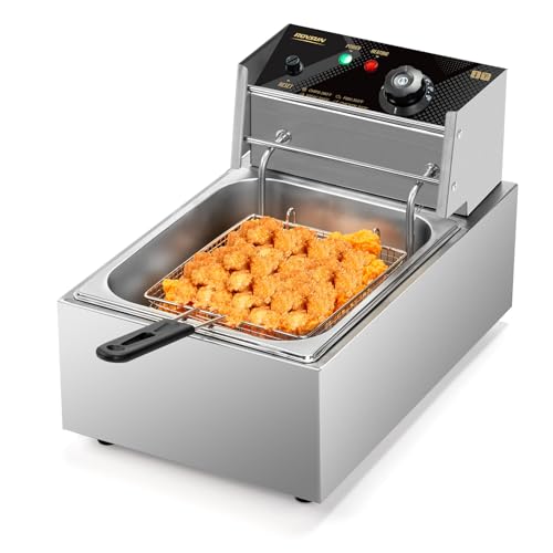 11.4QT Electric Deep Fryer with Basket & Lid
