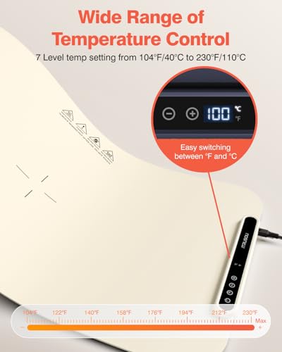 Food Warming Mat (27.56*15.75inch / Cream Yellow)