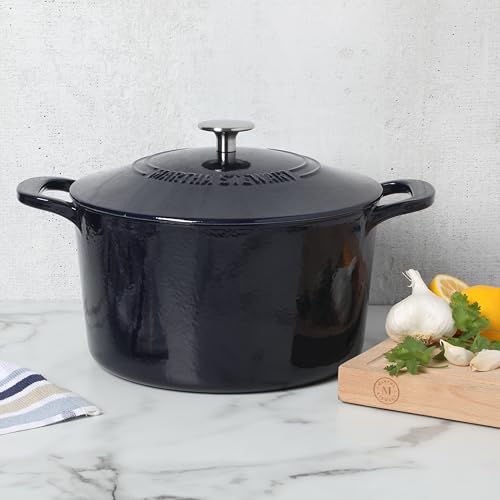 Gatwick 7 QT Enamel Cast Iron Dutch Oven (Navy Blue / 7-Quart)