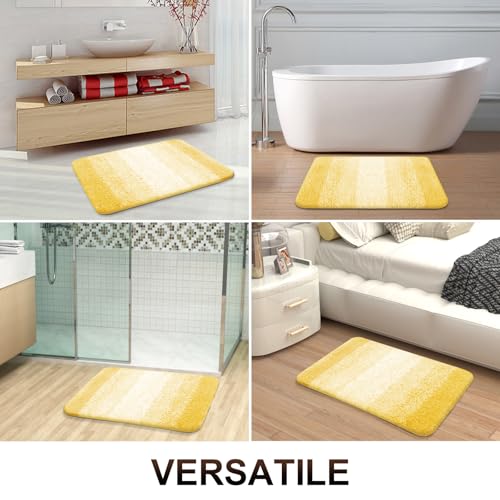 Bathroom Runner Rug 47x17 (47" X 17" / Yellow)