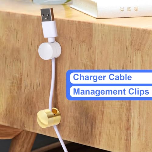 3 Sets Charger Holders for Cords (3 Sets / Gold, White, Silver)