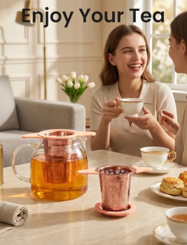 Tea Infuser for Loose Leaf Tea (1 Pack - Rose Gold)
