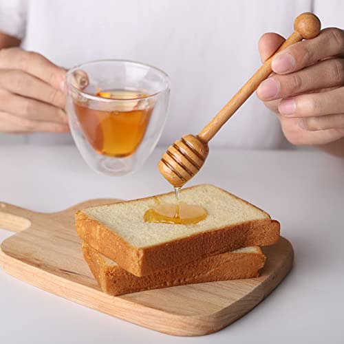 4 PCS 6 Inch Honey Dipper Sticks and 4 PCS 7.87 Inch Coffee Stirring Spoons