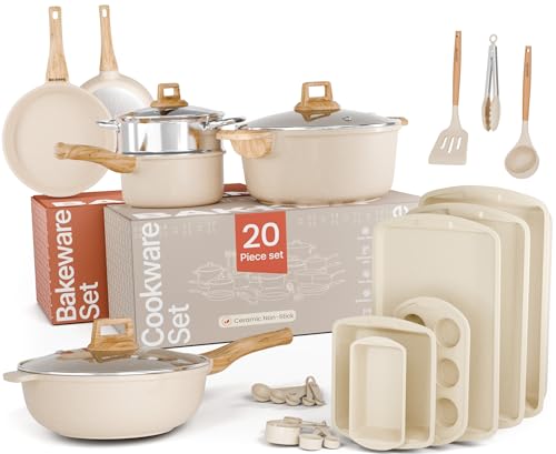Bakken Master 20 Piece Cookware Set (Cream / 20 Piece Set)