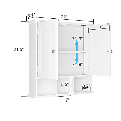 Bathroom Cabinet Wall Mounted 2 (White / 1 pack)
