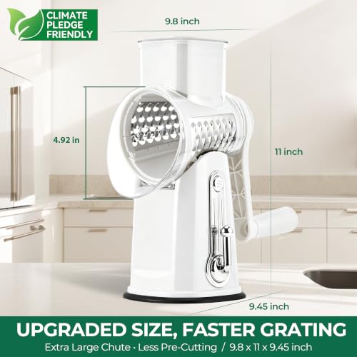 Rotary Cheese Grater 5 Blades (White)