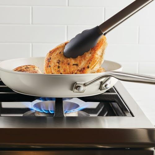Hard Anodized Ceramic Nonstick Cookware Frying Pan (Porcelain White / 10 Inch)