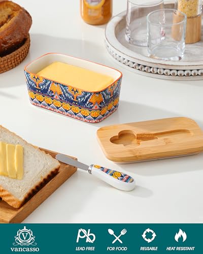 KRVI Butter Dish with Lid (Andalusian Breeze)