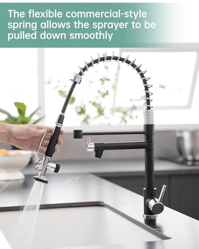 Kitchen Sink Faucet (Black&Chrome)