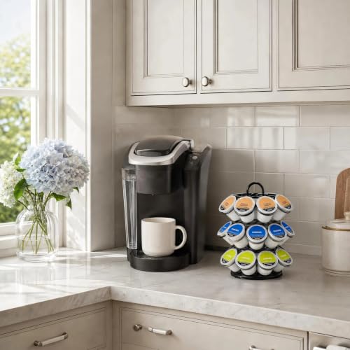 Rotating Coffee Pod Holder for Keurig Pods (27 Pods Capacity-Black)