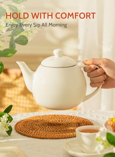 Teapots for Tea (White / 27oz (with infuser))