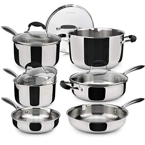 10 Piece 18 10 Stainless Steel Cookware Set