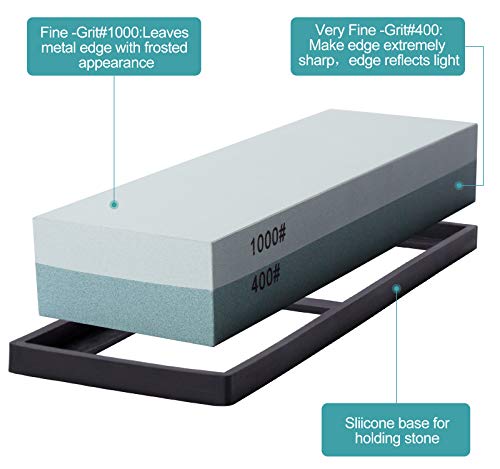 Knife Sharpening Stone 400 (400/1000 Grit)