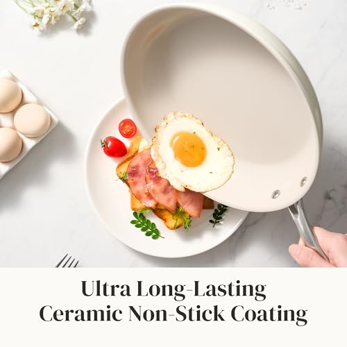 Nonstick Cookware Sets (Beige White)