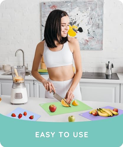 Cutting Board Alternative for Kitchen (Green / Blue / Lilac / 15"L x 12"W)