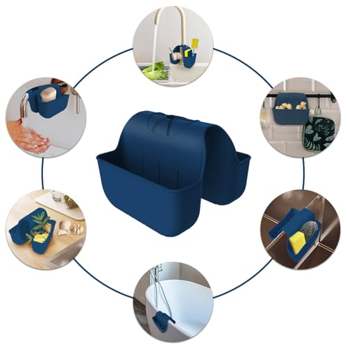 Sponge Holder for Kitchen Sink (Navy Blue)
