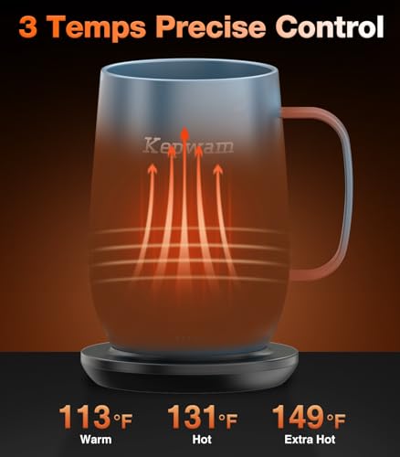 Heated Coffee Mug T2 (Steel Blue / 20oz)