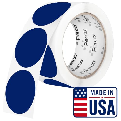 Dark Blue Round Circle Dot Sticker 2 (Blue - Dark / 2 Inch)