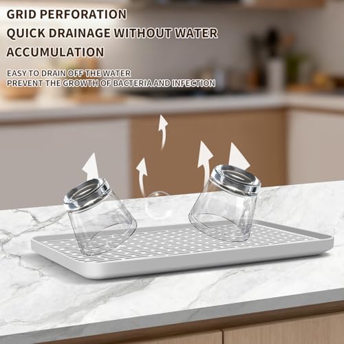 Plastics Drain Tray (White / 12.2 x 7 x 0.9 in)