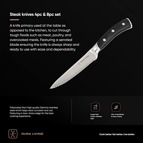 8 Piece Serrated Kitchen Steak Knife Set