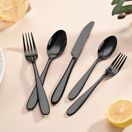 20 Piece Black Silverware Set (Black / 20 Piece)