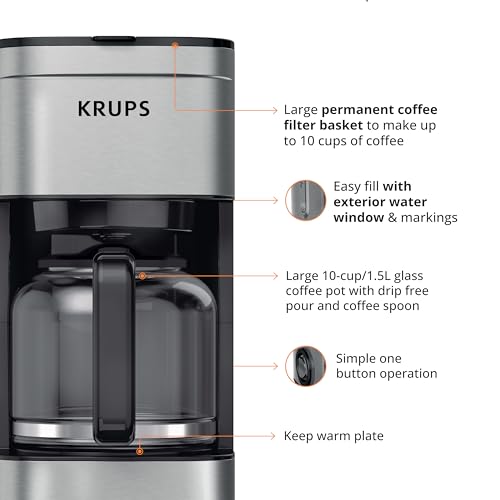 Coffee Maker 10 Cups Simply Brew Stainless Steel Drip Coffee Maker (10-Cup)