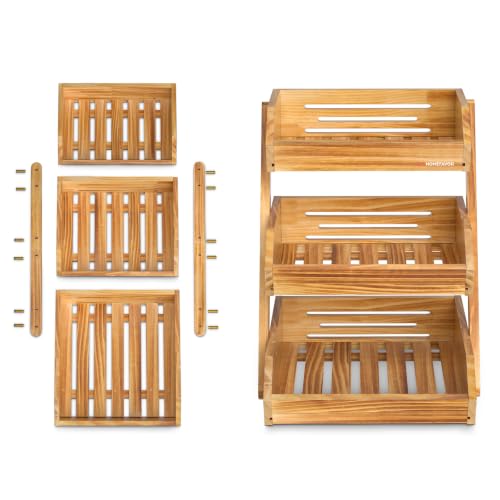 Wooden 3 Tier Fruit Basket (Pine Wood / 3-Tier)